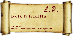Ludik Priszcilla névjegykártya